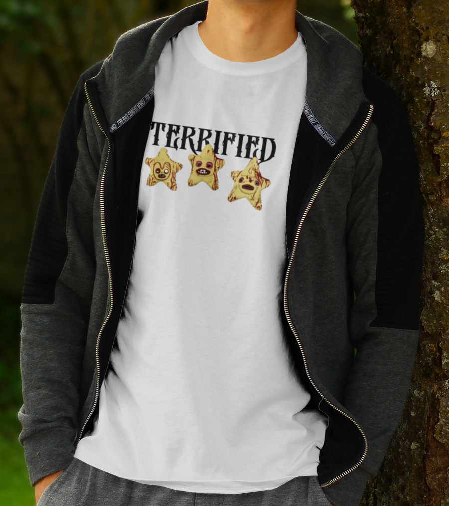Terrified Stars Faces Horror Mood T-Shirt