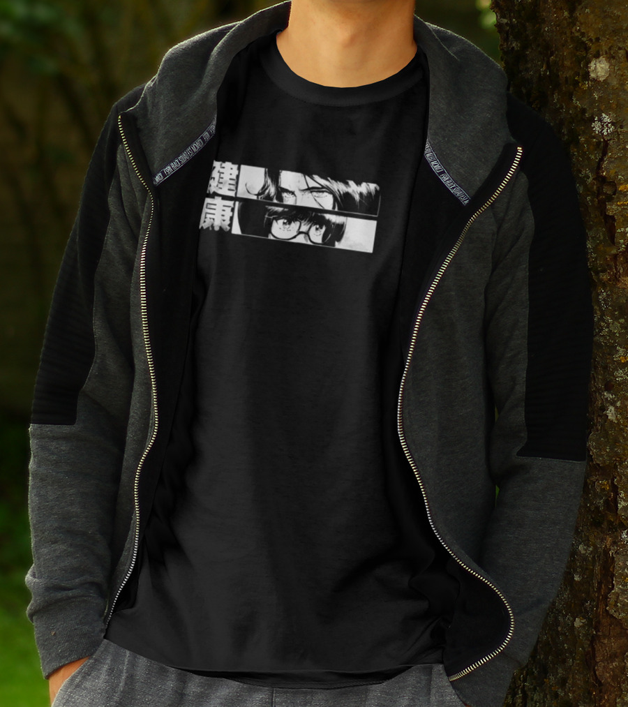 D.Sloogie X Sukeban NYC The Sphere Hunter Anime Eyeglasses Health Kanji T-Shirt