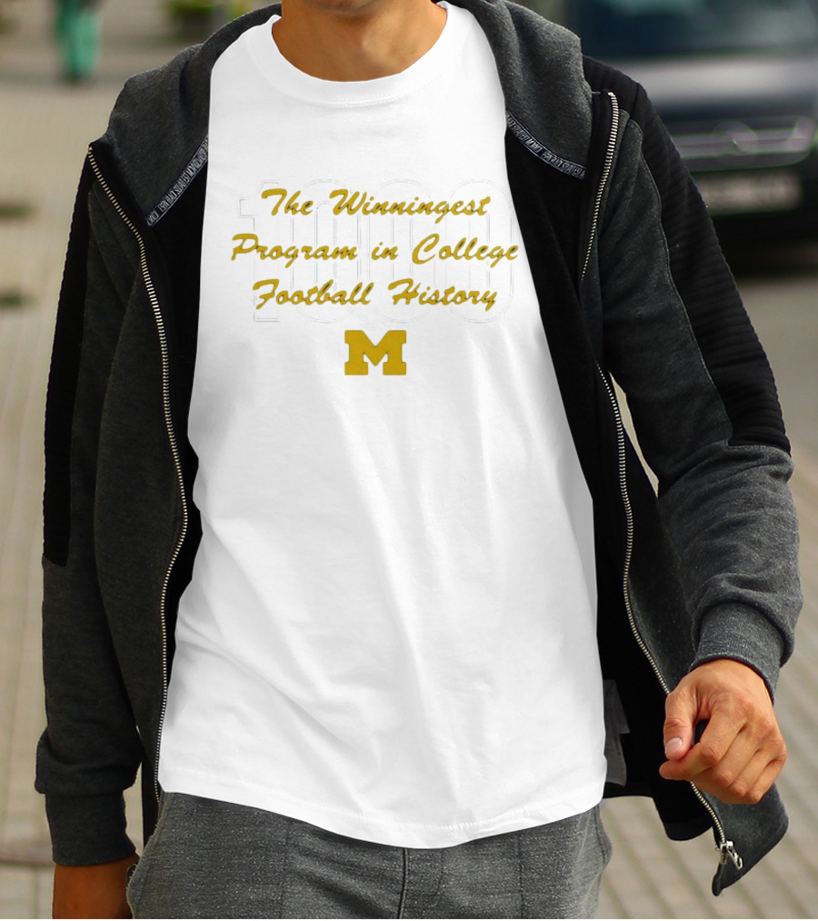 Maize N Brew 1000 The Winningest Program In College Football History M T-Shirt