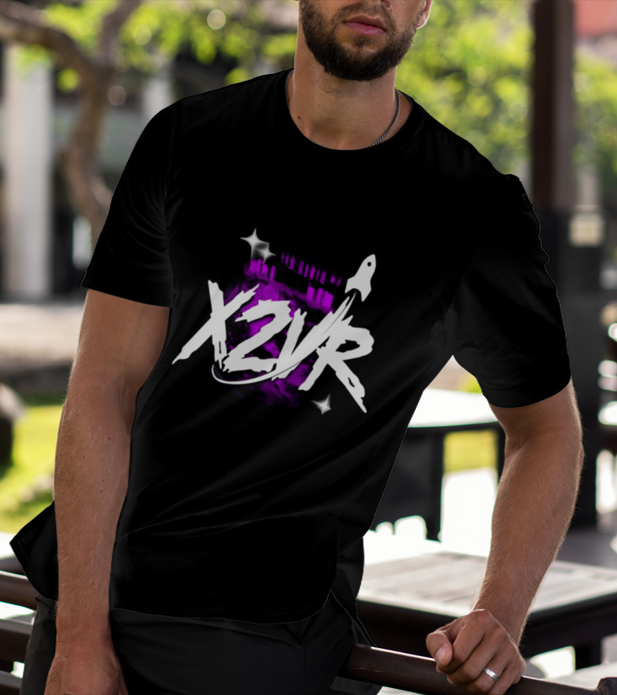 X2vr Black Purple Rocket Colosseum T-Shirt