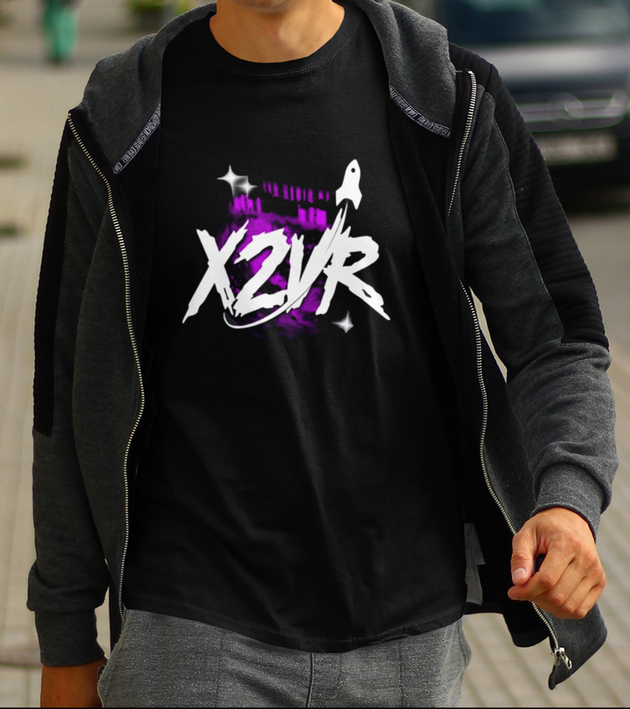 X2vr Black Purple Rocket Colosseum T-Shirt