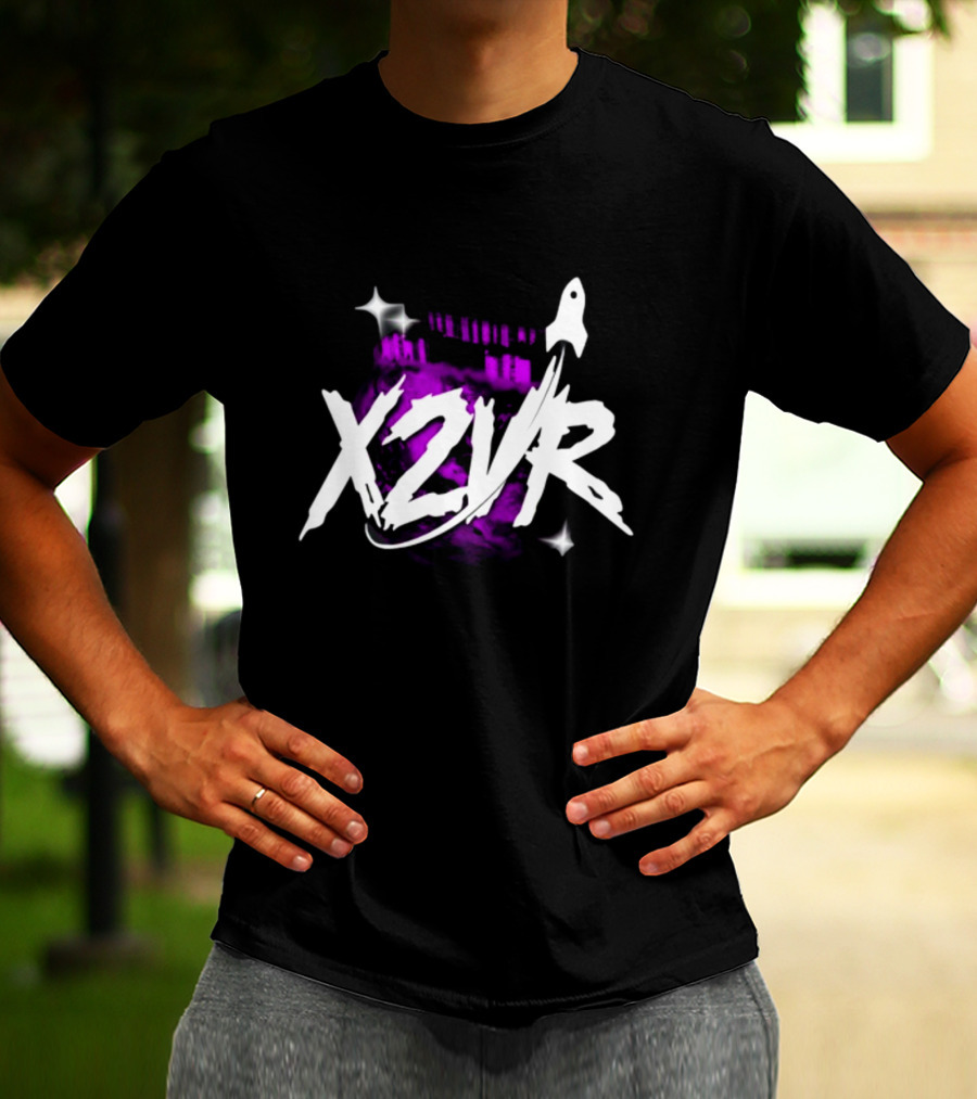 X2vr Black Purple Rocket Colosseum T-Shirt