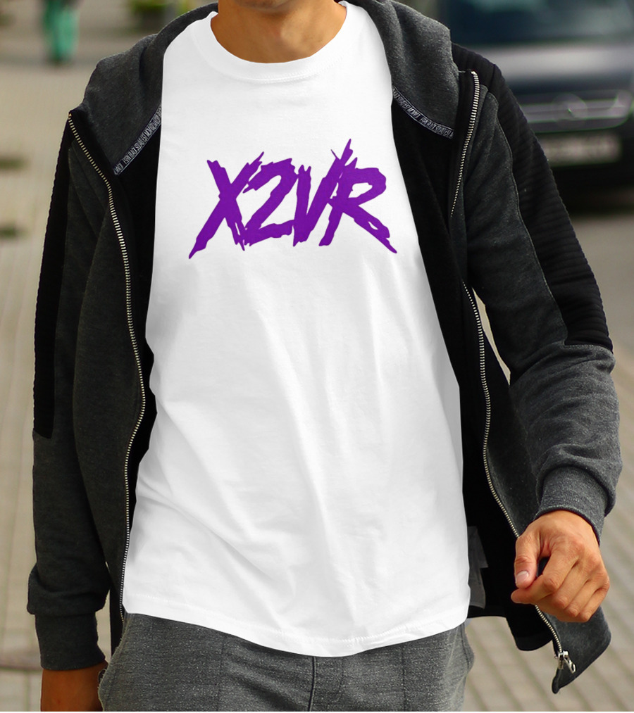 X2vr Grunge Purple Distressed Brushstroke T-Shirt