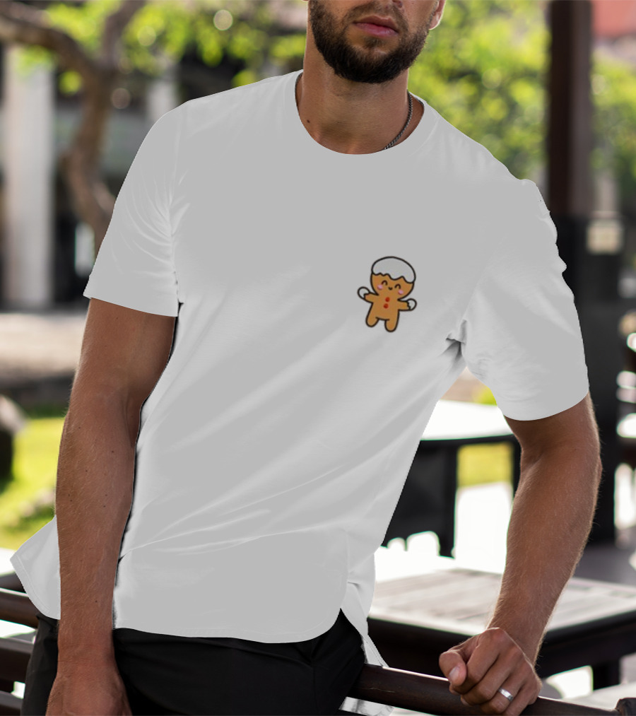 Gingerbread Cookie Christmas Character With Icing Decor T-Shirt