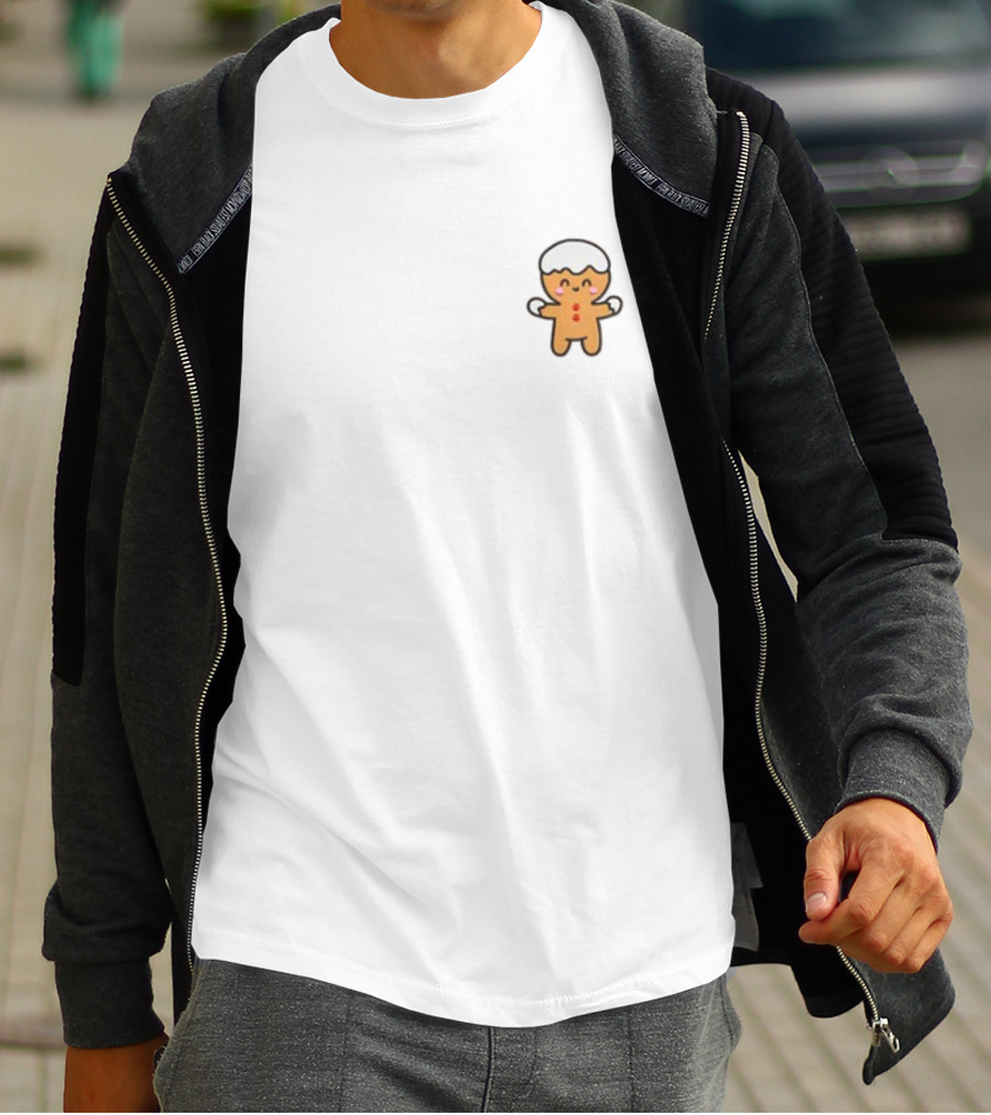 Gingerbread Cookie Christmas Character With Icing Decor T-Shirt
