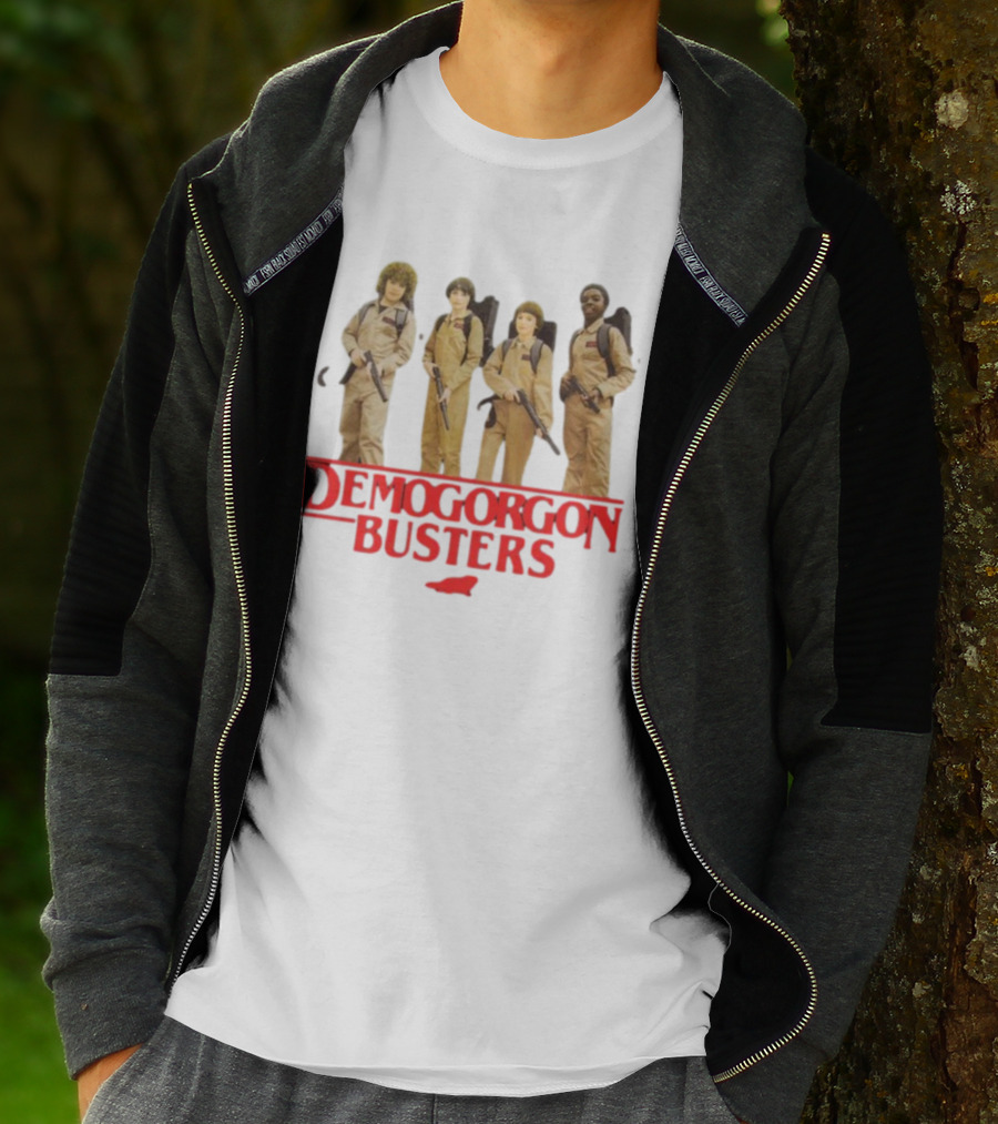Myles Garrett Featuring Stranger Things Demogorgon Busters Ghostbusters Crossover T-Shirt