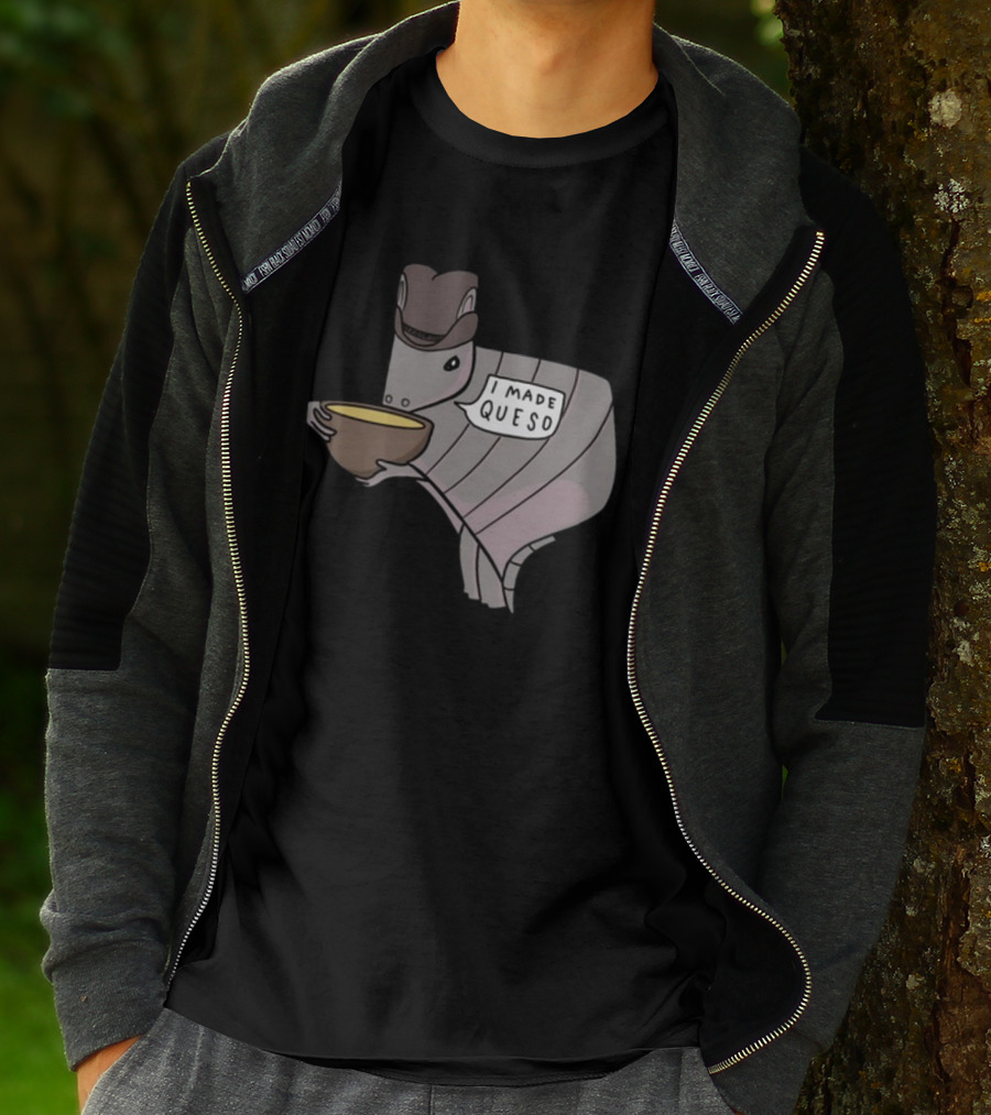 Nathanwpyle I Made Queso Armadillo Texas Queso T-Shirt