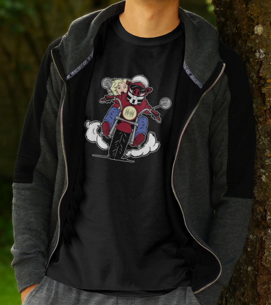 The Prodigal Son Returns Motorcycle Adventure With Pig Rider And Blonde Companion T-Shirt