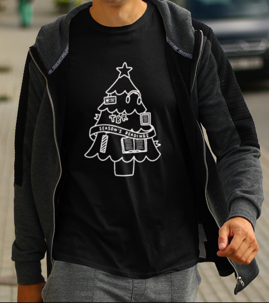 Season's Readings TBR Christmas Tree Book Stack T-Shirt