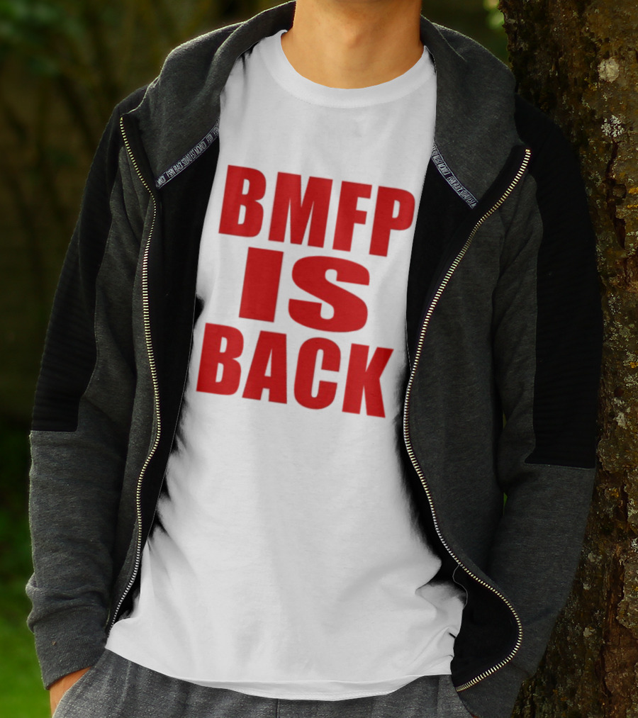 John Nabors BMFP Is Back Text In Bold Red T-Shirt