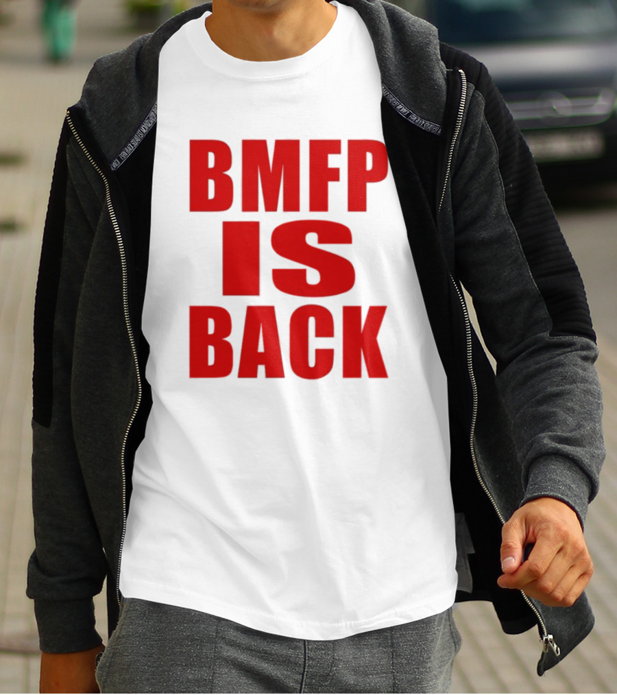 John Nabors BMFP Is Back Text In Bold Red T-Shirt
