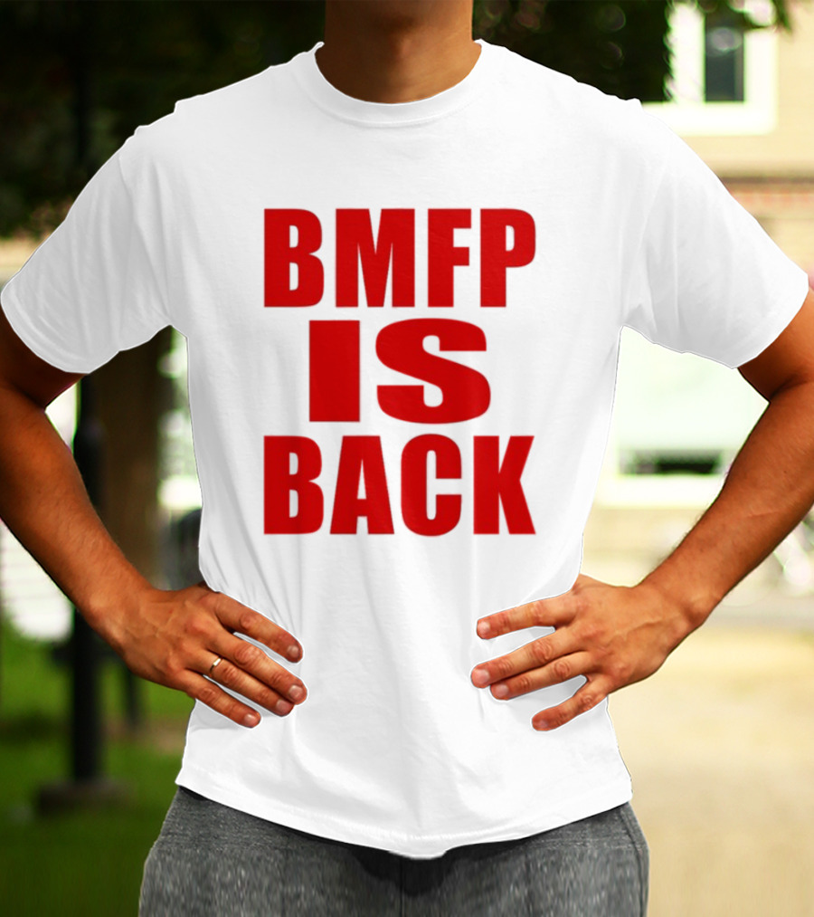John Nabors BMFP Is Back Text In Bold Red T-Shirt