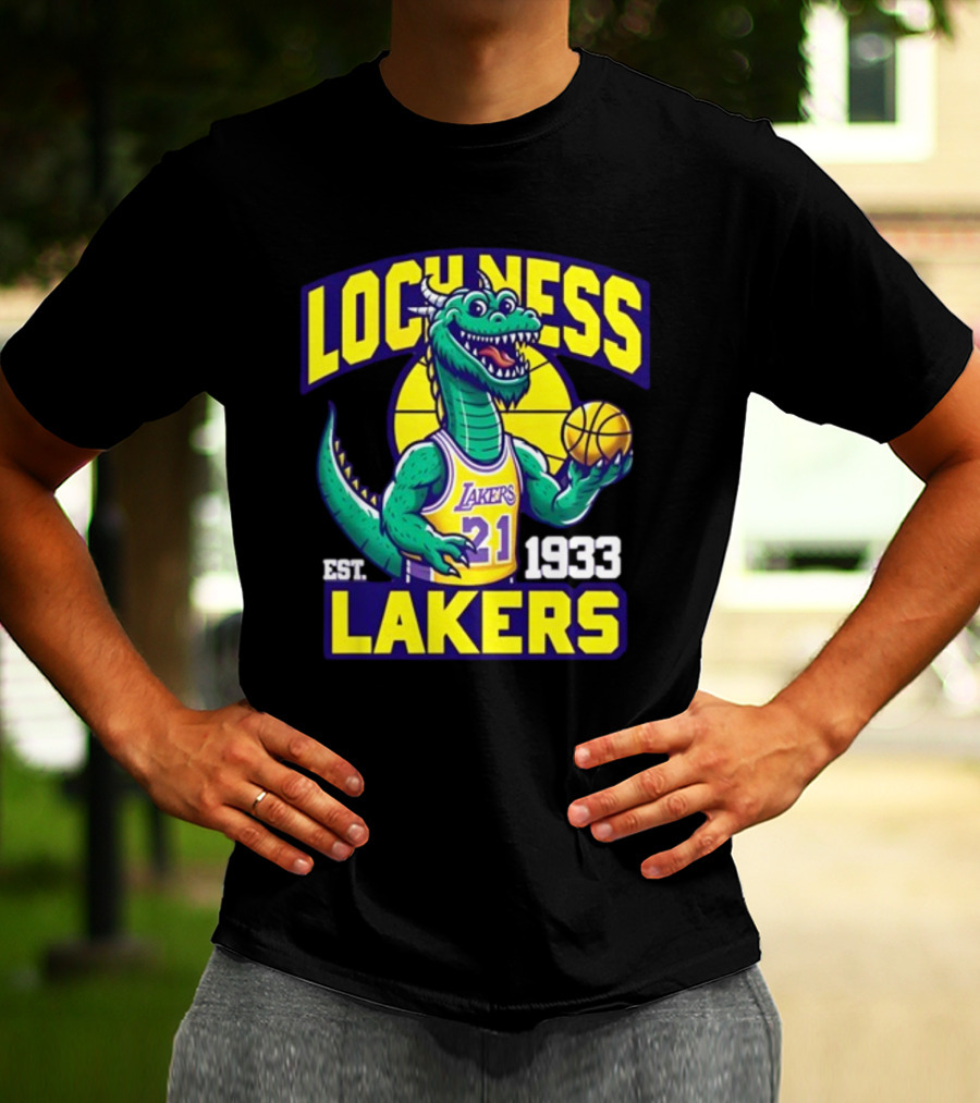 Loch Ness Lakers Basketball Dinosaur Est 1933 T-Shirt