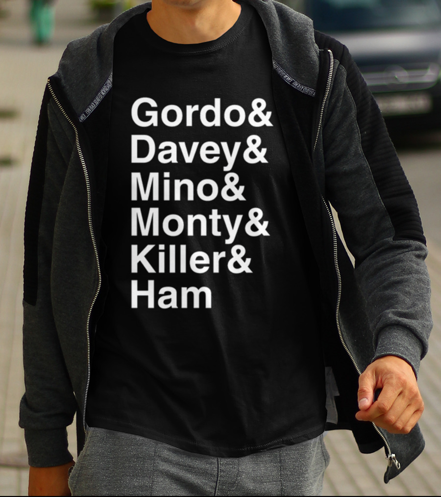 Gordo And Davey And Mino And Monty And Killer And Ham Text List T-Shirt