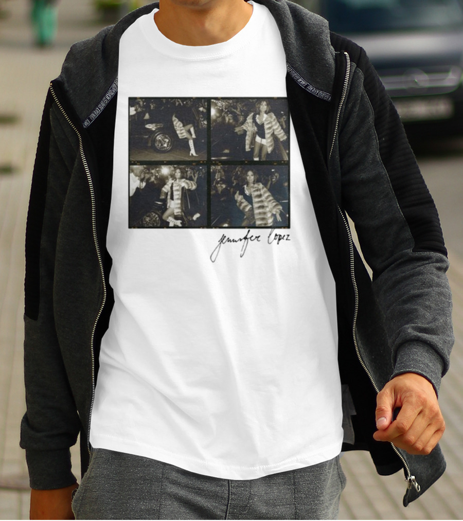 Jennifer Lopez Photo Collage With Signature T-Shirt