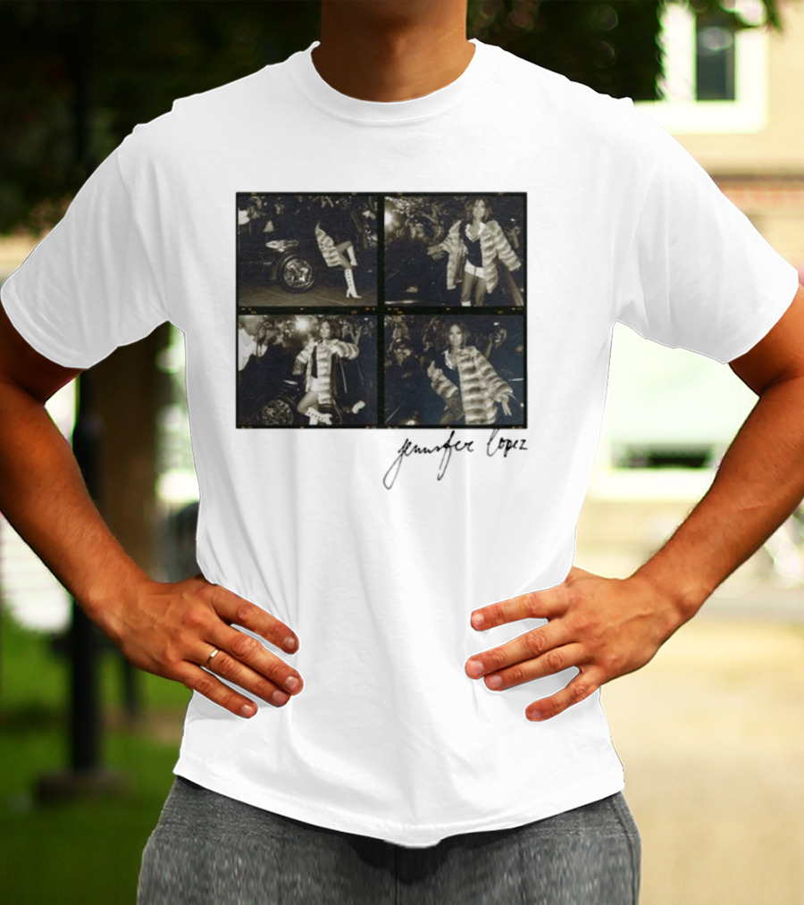 Jennifer Lopez Photo Collage With Signature T-Shirt