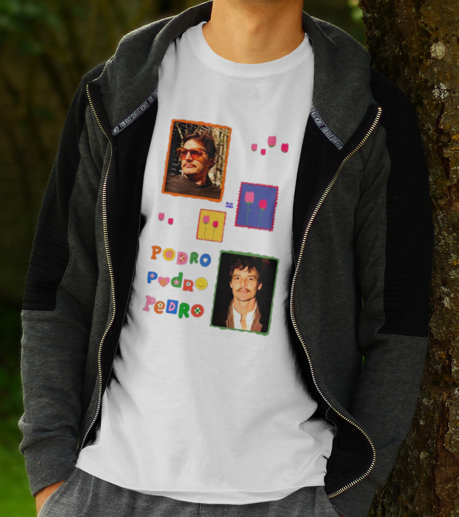 Buggirl200 Pedro Pedro Pedro Colorful Portrait And Tulips T-Shirt
