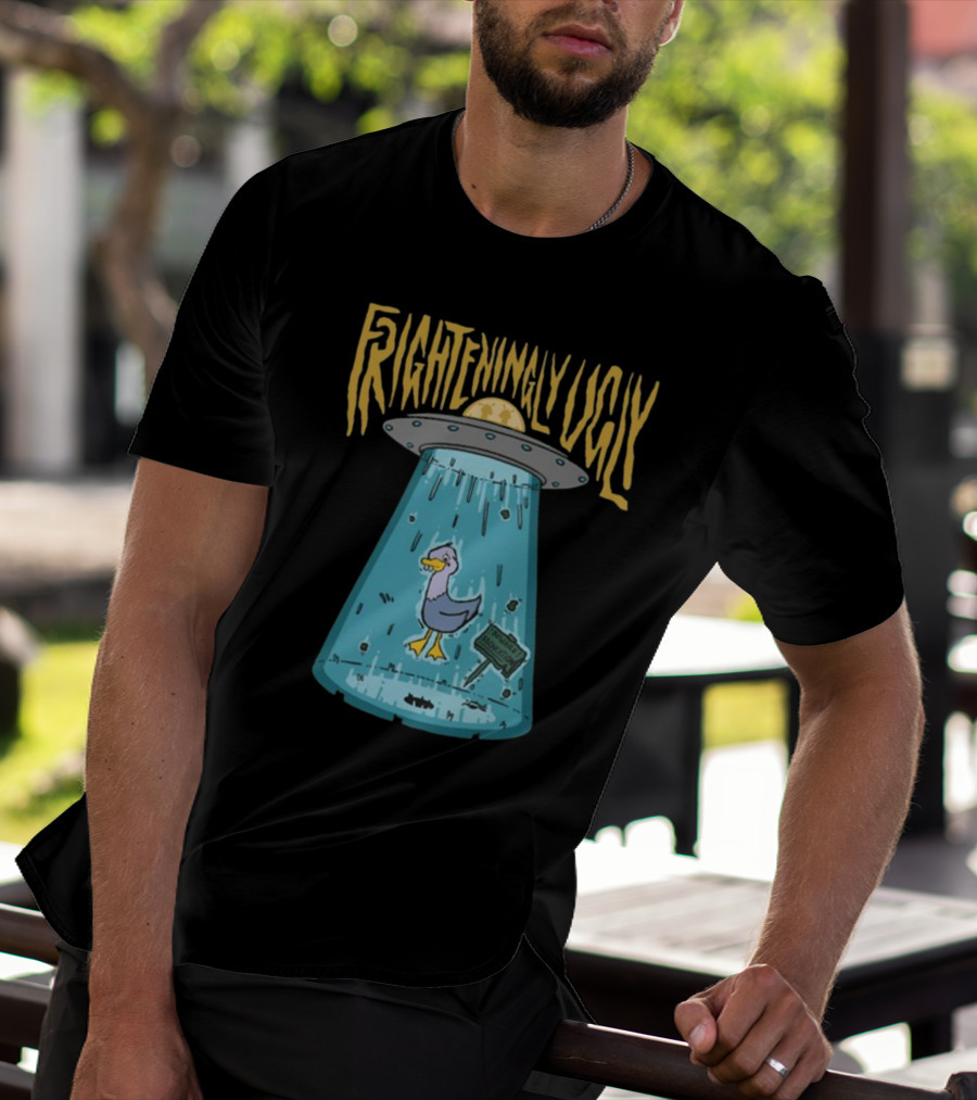 Foyesade Oluokun Frighteningly Ugly UFO Chicken Abduction T-Shirt