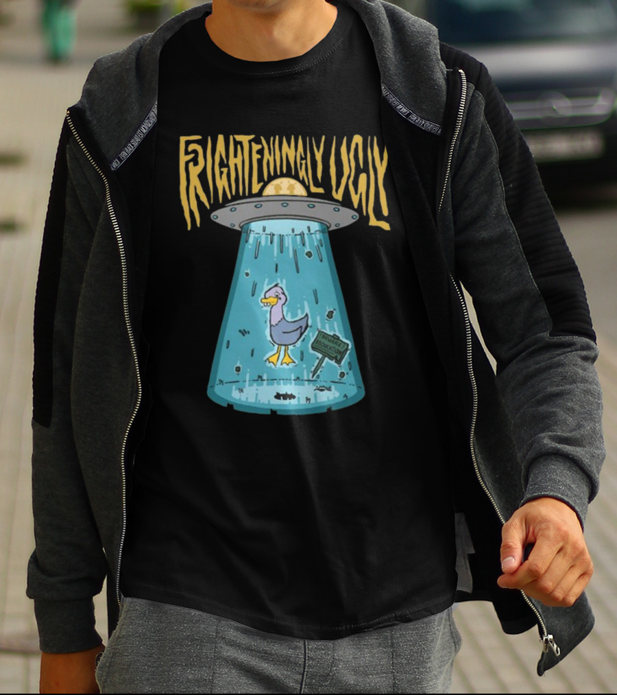 Foyesade Oluokun Frighteningly Ugly UFO Chicken Abduction T-Shirt