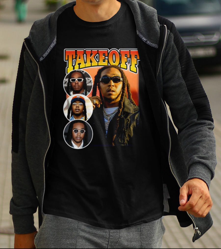 Takeoff Migos Rapper Tribute Collage T-Shirt