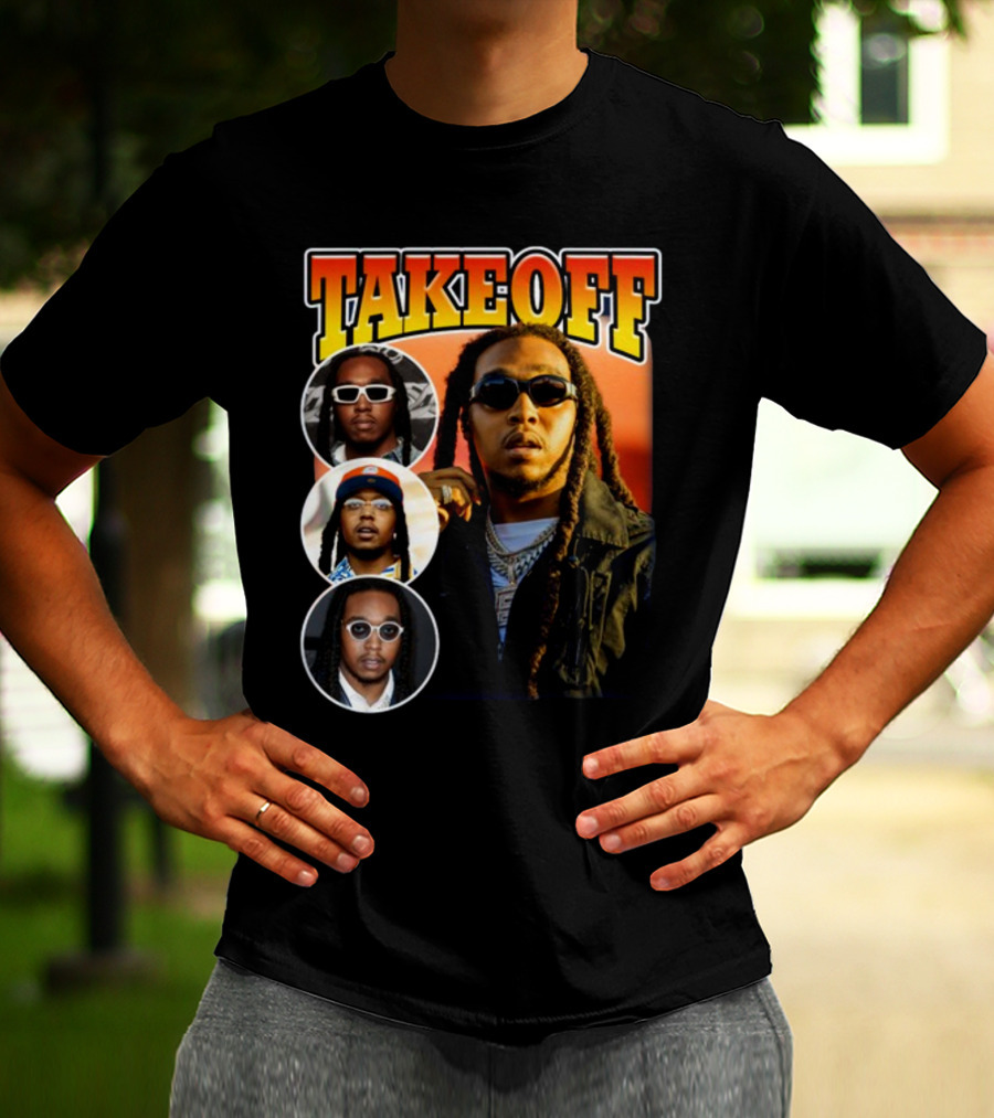 Takeoff Migos Rapper Tribute Collage T-Shirt