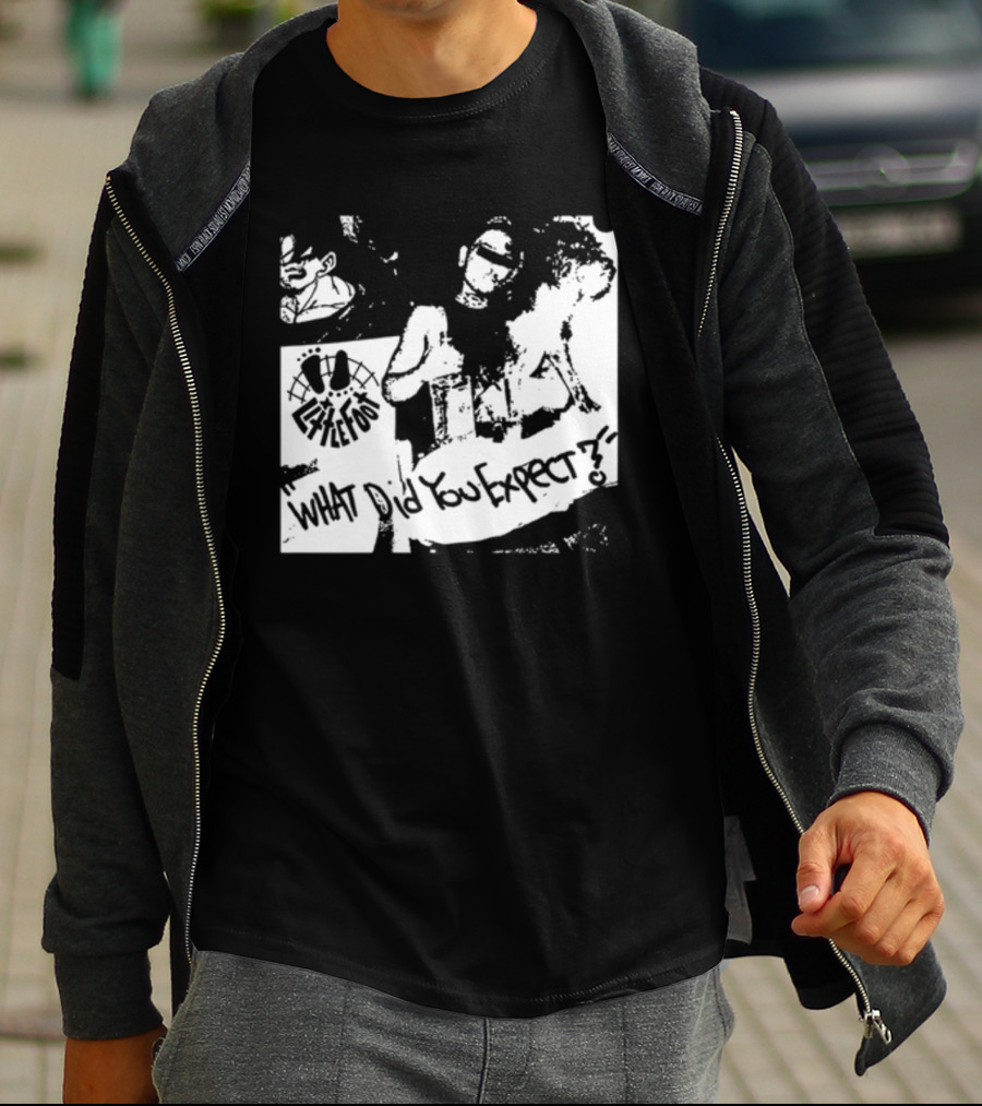 Little Foot What Did You Expect Comic Style Monochrome T-Shirt