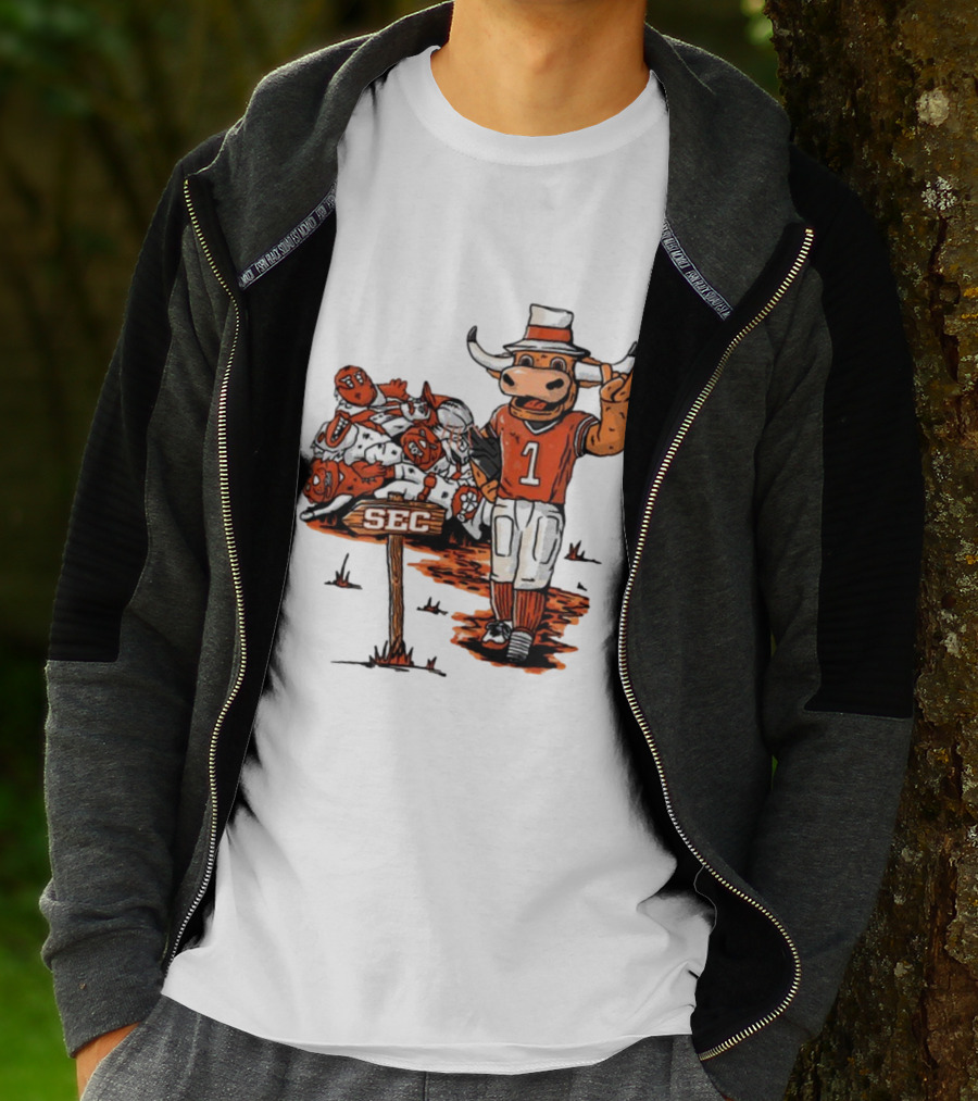 Longhorn Mascot SEC Conference Champs Drawing T-Shirt