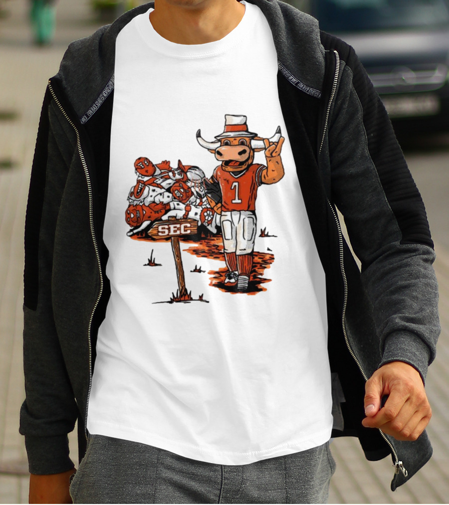 Longhorn Mascot SEC Conference Champs Drawing T-Shirt