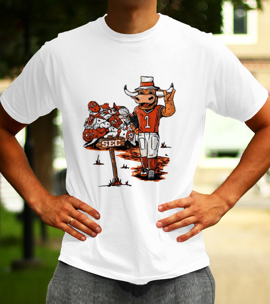 Longhorn Mascot SEC Conference Champs Drawing T-Shirt
