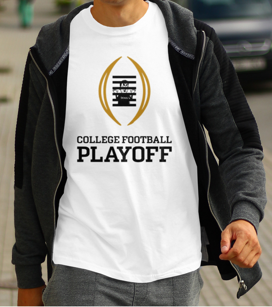 Prison College Football Playoff Behind Bars Concept T-Shirt