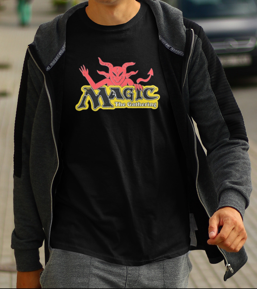 Wizard Of Barge Magic The Gathering Demon Logo Design New T-Shirt