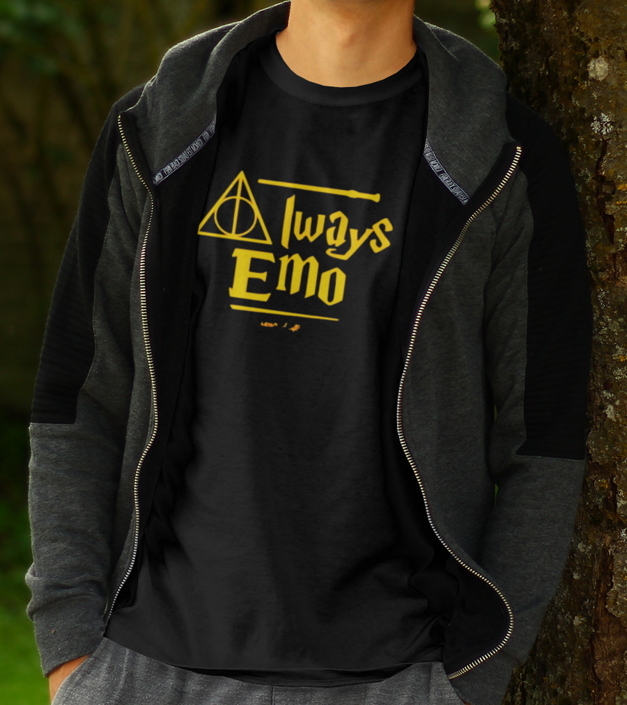 Always Emo Deathly Hallows Magic Wand T-Shirt