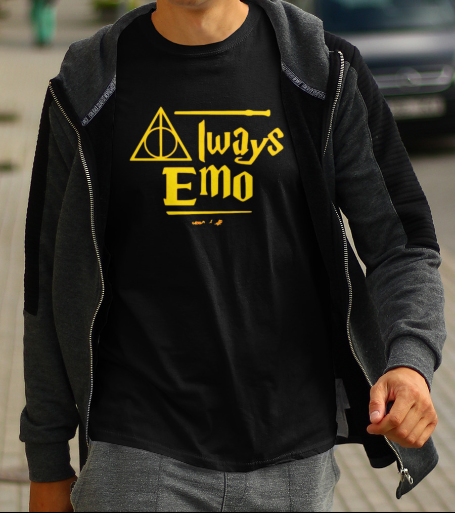Always Emo Deathly Hallows Magic Wand T-Shirt