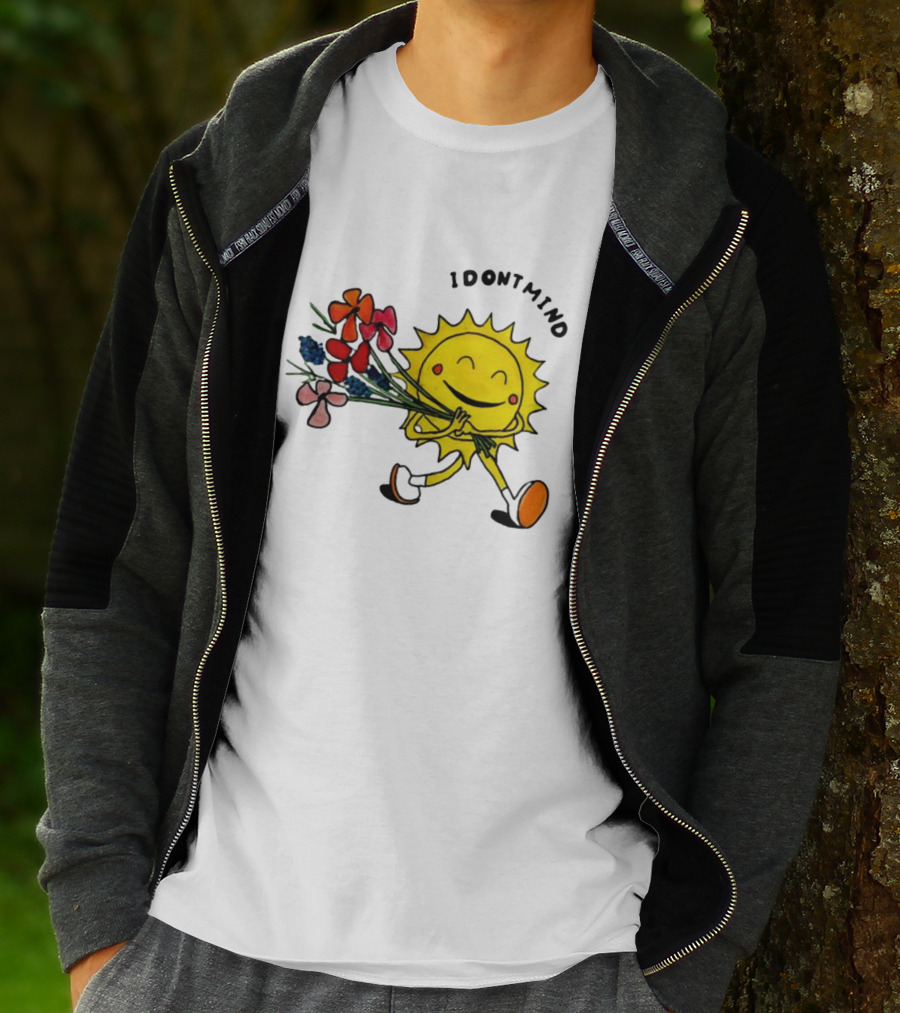 Idontmind Sunshine Carrying Colorful Flowers T-Shirt