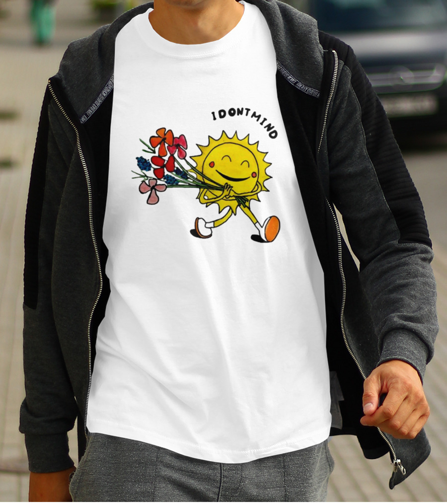 Idontmind Sunshine Carrying Colorful Flowers T-Shirt