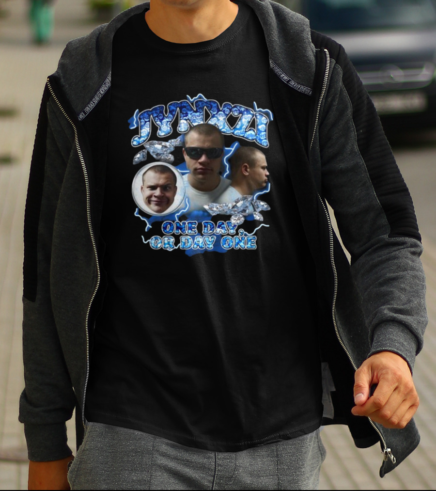 Jynxzi One Day Or Day One Blue Lightning Diamond T-Shirt