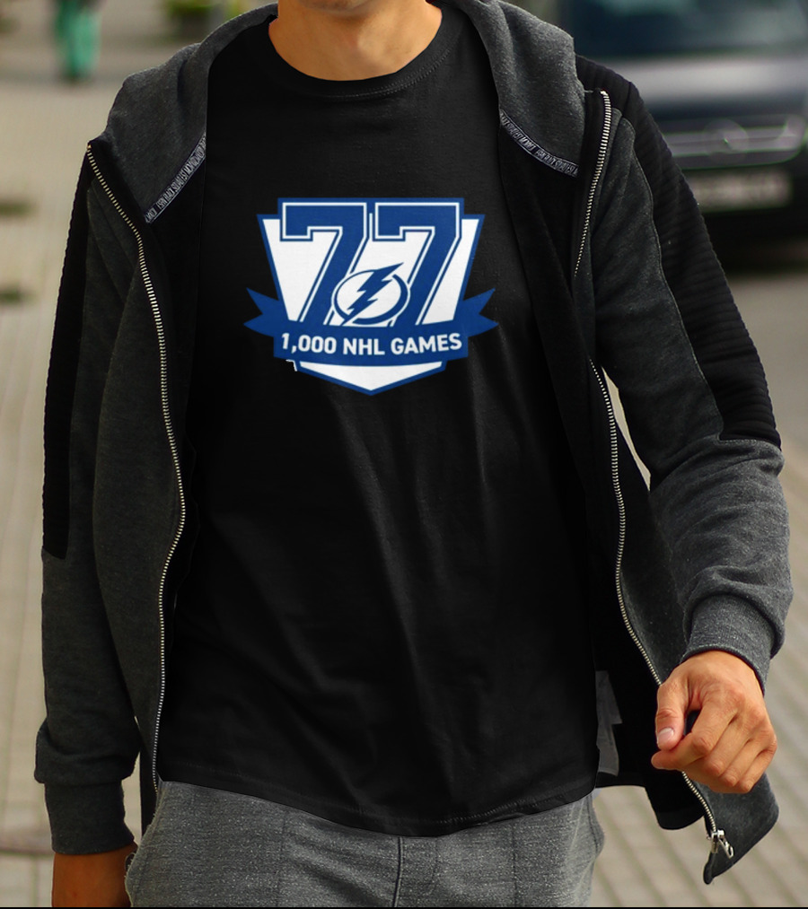 Gabby Shirley Victor Hedman 77 1,000 NHL Games T-Shirt