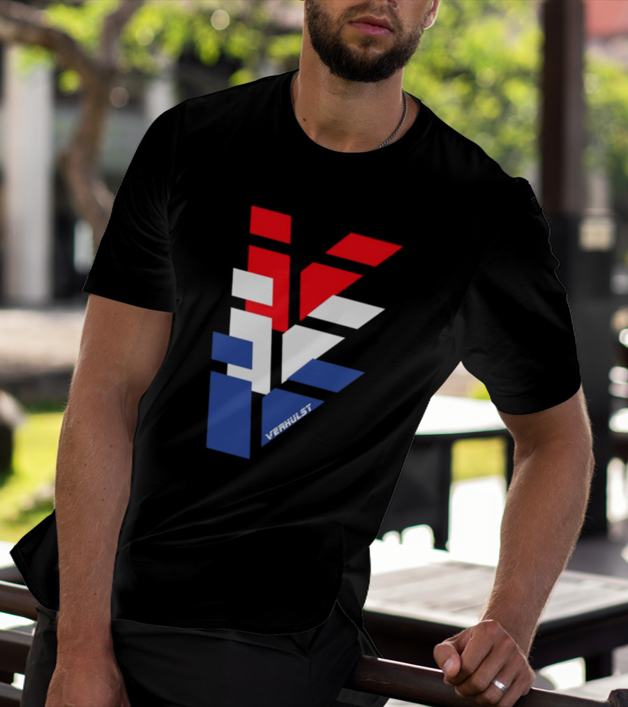 Verhulst V Red White Blue T-Shirt