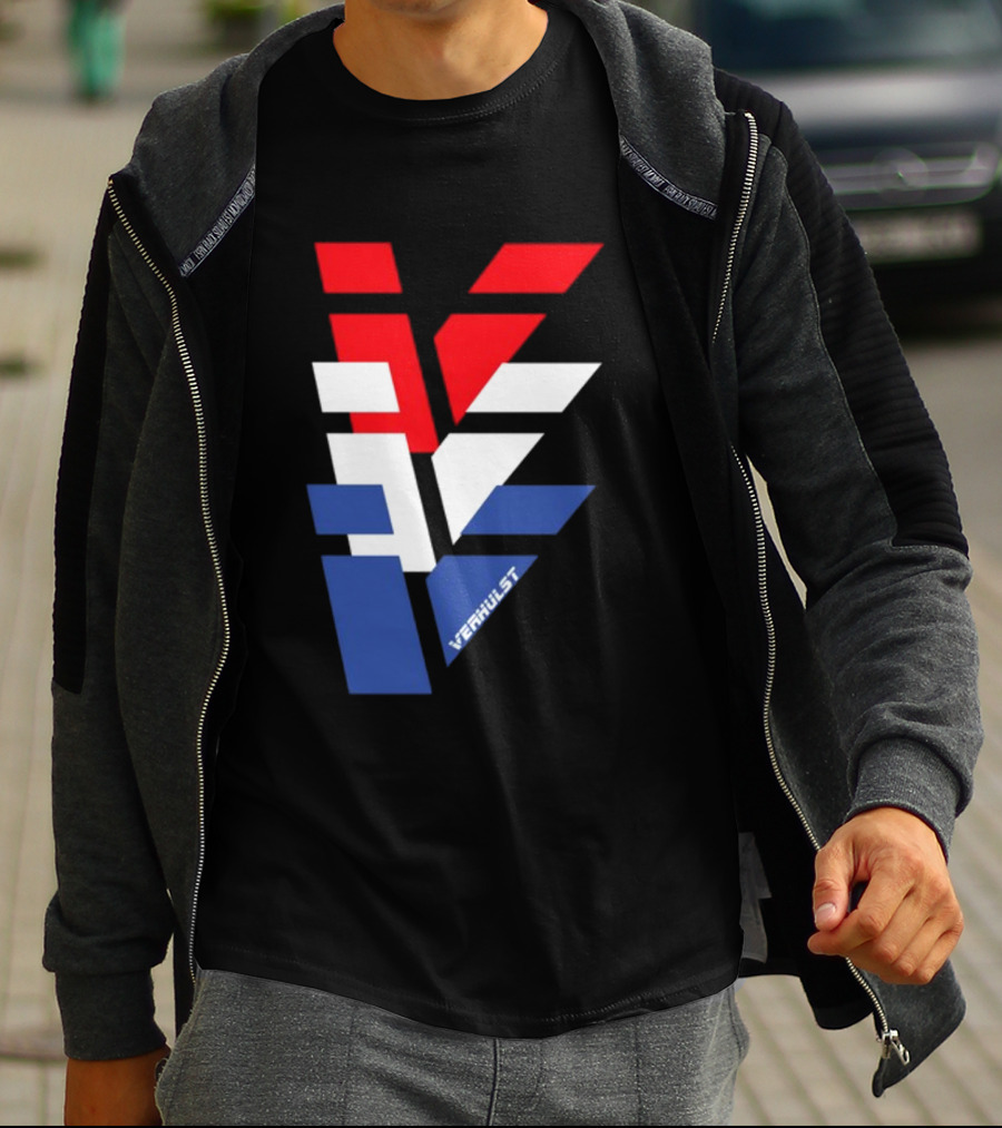 Verhulst V Red White Blue T-Shirt