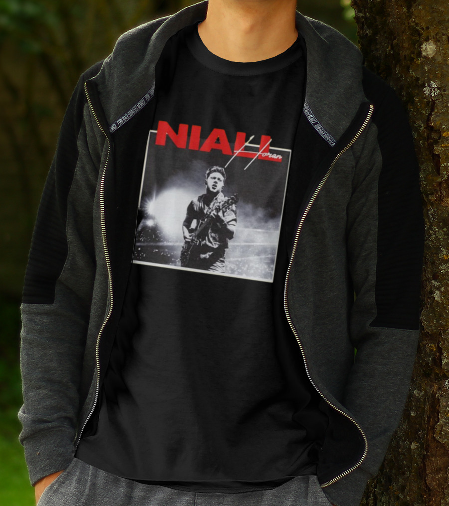 Niall Horan Black And White Concert Performance T-Shirt