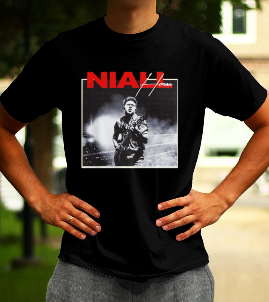 Niall Horan Black And White Concert Performance T-Shirt