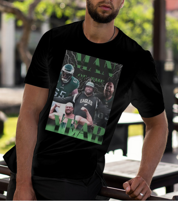Man Of The Year Eagles Lane Johnson Player T-Shirt