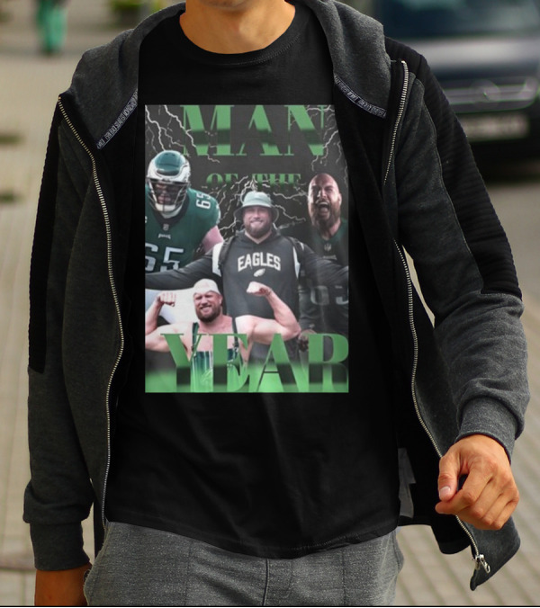 Man Of The Year Eagles Lane Johnson Player T-Shirt