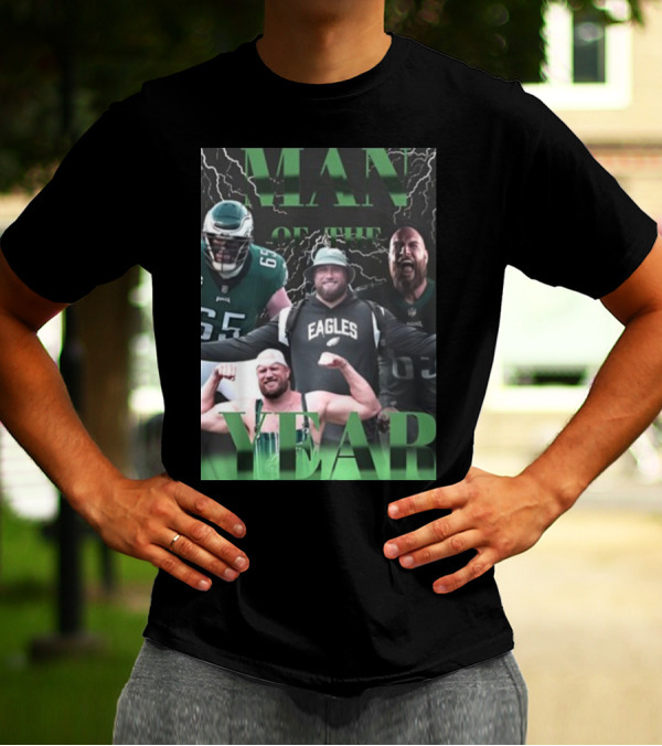 Man Of The Year Eagles Lane Johnson Player T-Shirt