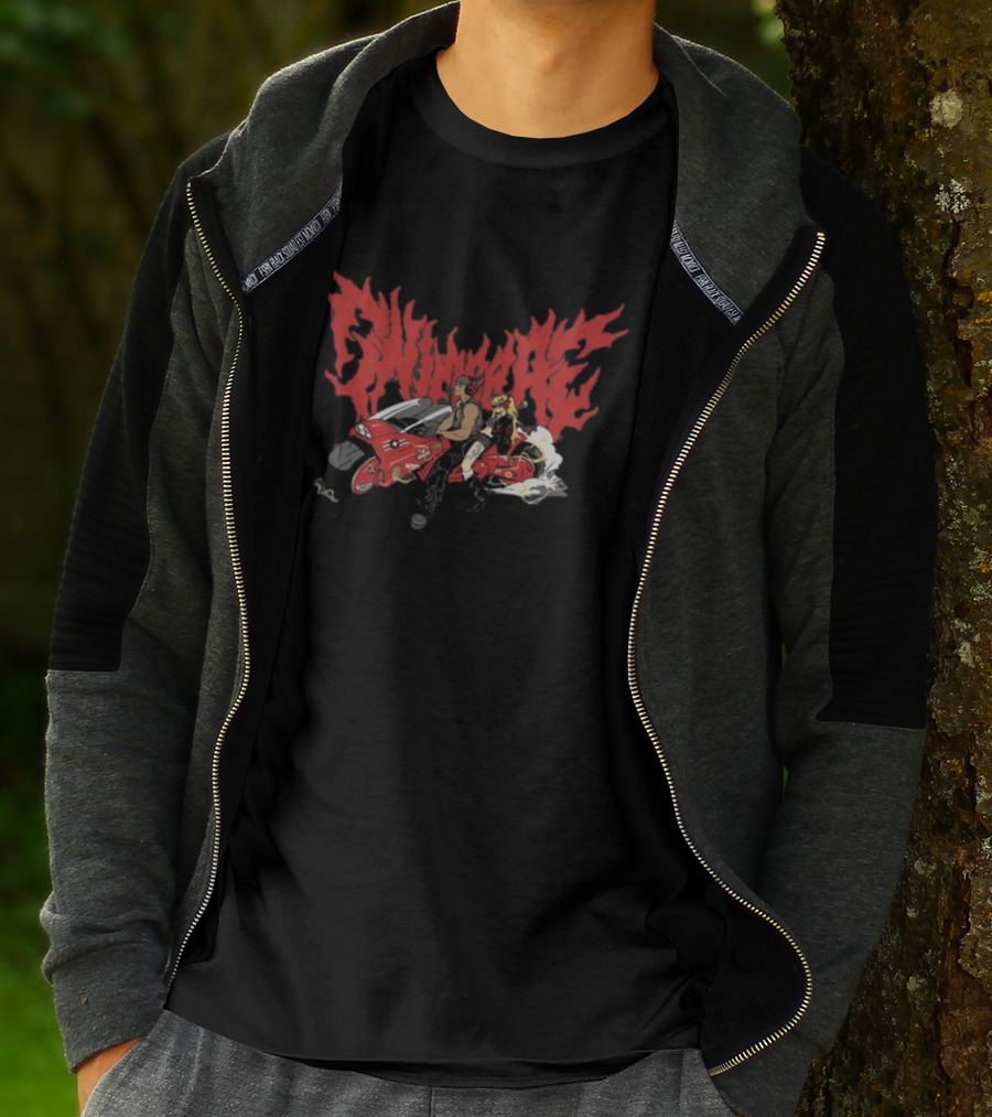 Dashiexp Road Warrior Cyberpunk Motorcycle Duo Adventure T-Shirt