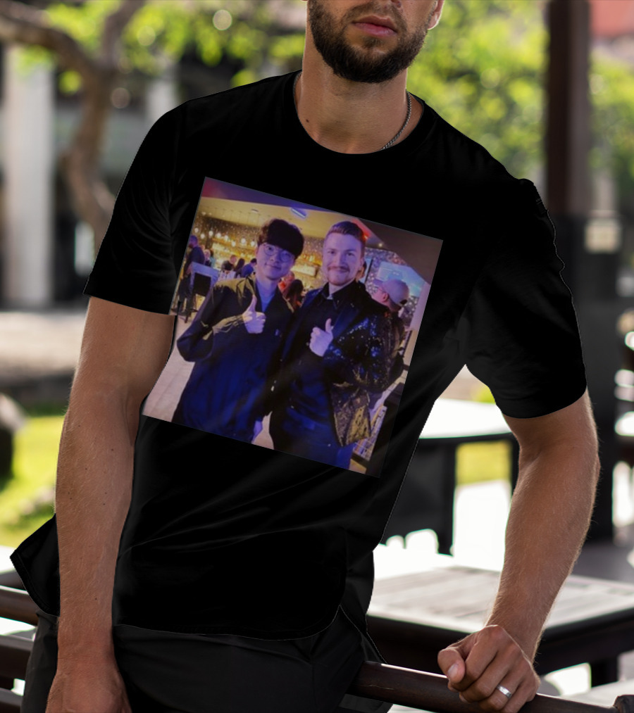 Fabian Mallant With Faker Thumbs Up Photo T-Shirt