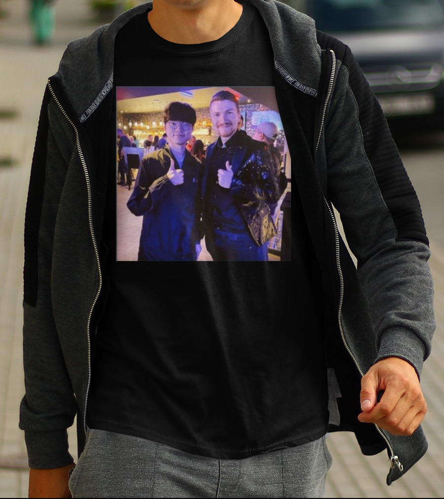 Fabian Mallant With Faker Thumbs Up Photo T-Shirt