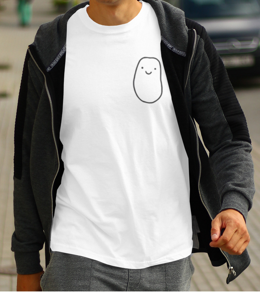Happy Potato Flour Smiling Outline T-Shirt