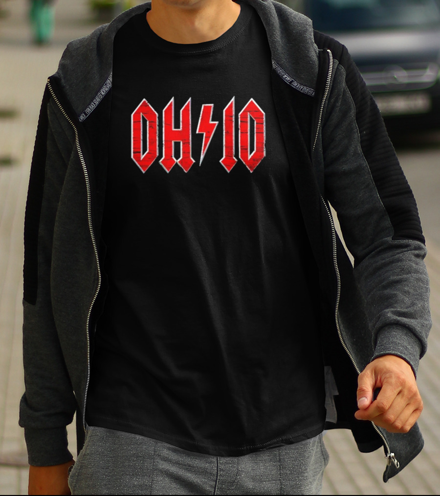 Ohio Thunder Bolt Iconic Rock Font T-Shirt