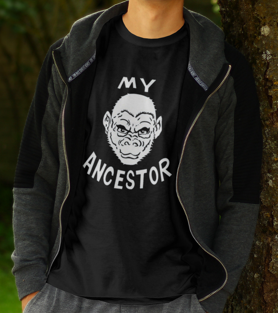 Wittyrwebhandle My Ancestor Ape Evolution Humor T-Shirt